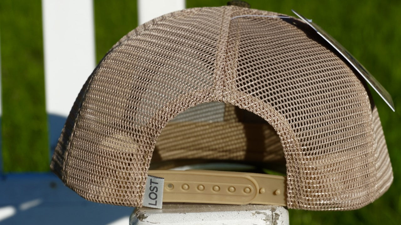 "Embroidered Patch Hat" Mossy Oak Bottomland Trucker Hat