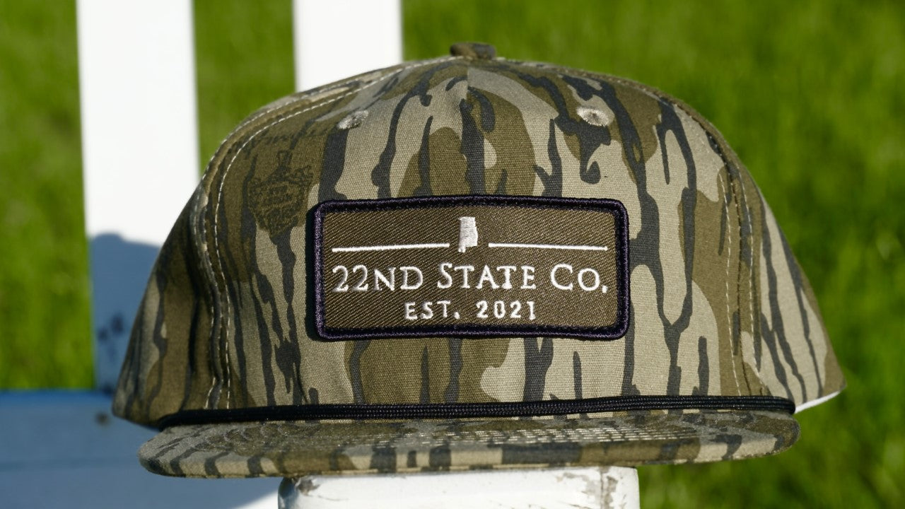 "Embroidered Patch Hat" Mossy Oak Bottomland Rope Hat