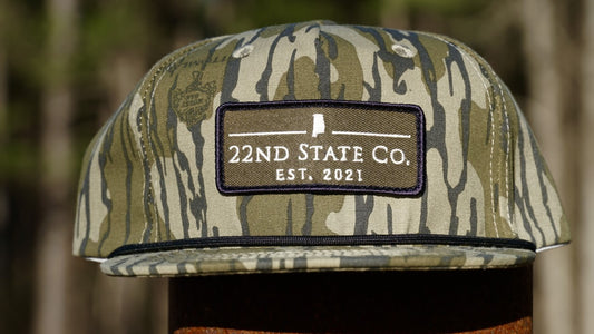 "Embroidered Patch Hat" Mossy Oak Bottomland Rope Hat