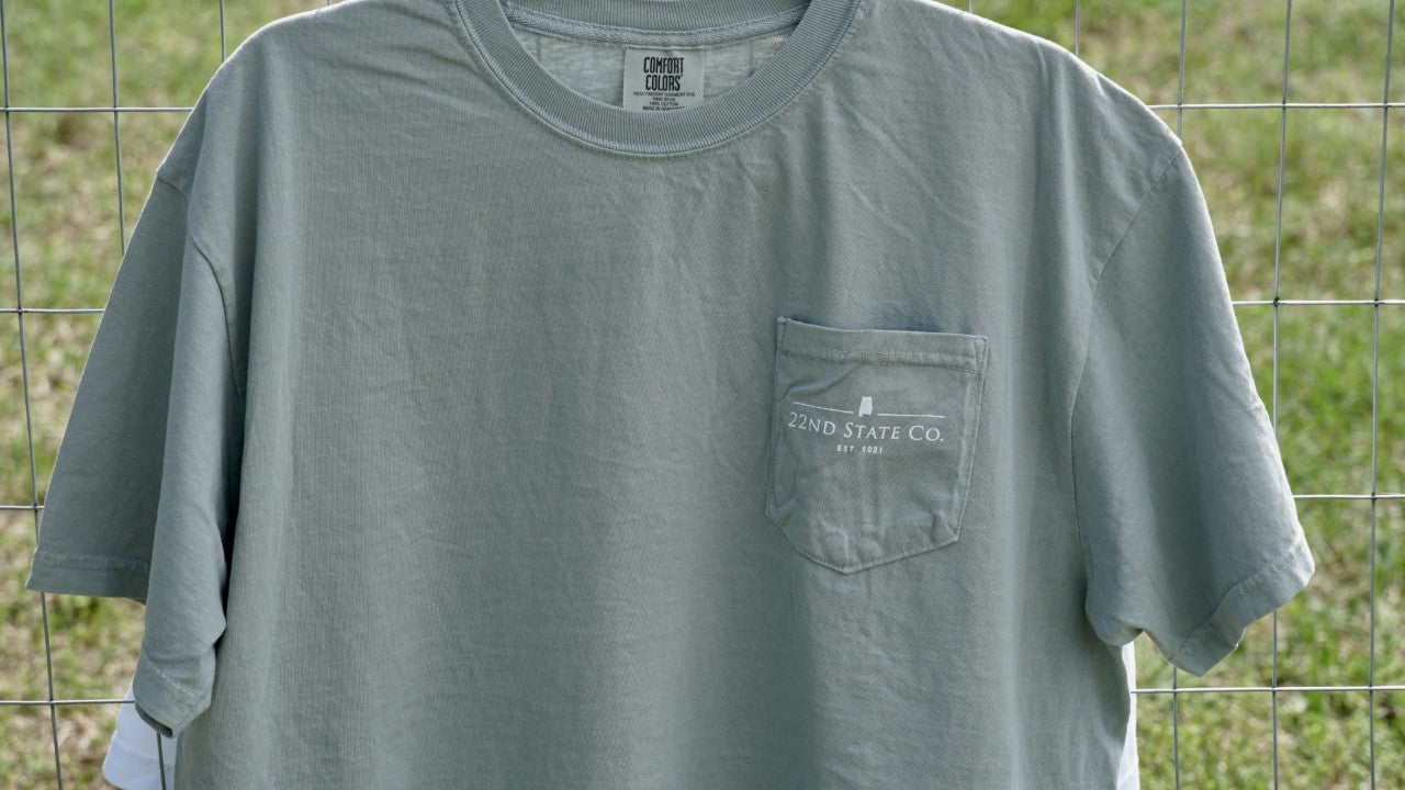 "Live Oak Pocket Tee" Comfort Colors